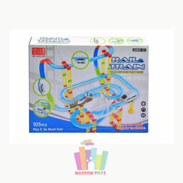 Rail Train 105 Pcs Battery Operated Train Track Set