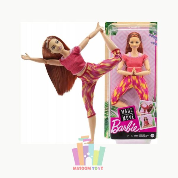 Barbie Made to Move Doll with Pink Dress