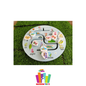 Wooden Number Maze Game